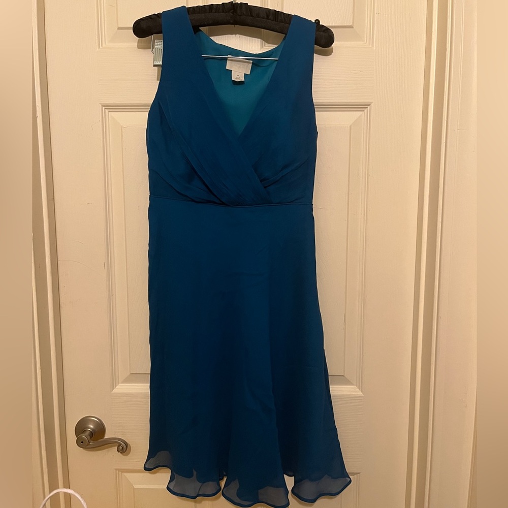 J Crew Silk Crepe Sleeveless Midi Length Prom, Party, or Cocktail Dress
